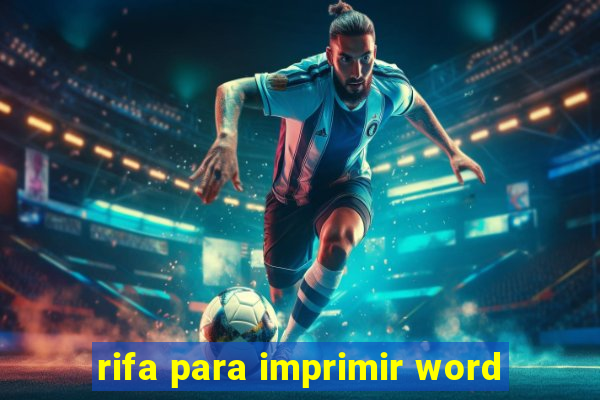 rifa para imprimir word